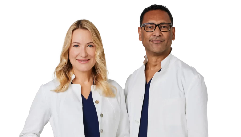 Dr. Julia Berkei und Ahmed Elzebair, Ärzte der Plastischen und Ästhetischen Chirurgie bei Dr. Berkei.